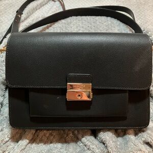 NWOT Kate Spade Black Crossbody Bag with Gold Accent